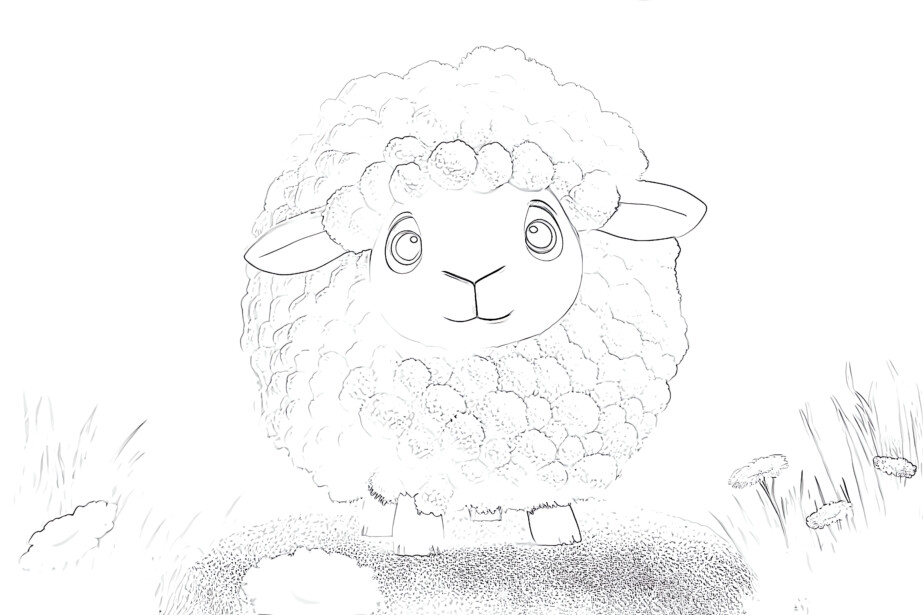 sheep coloring page