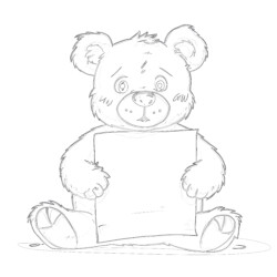 Like Teddy Bear - Printable Coloring page