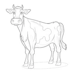 Cow - Printable Coloring page