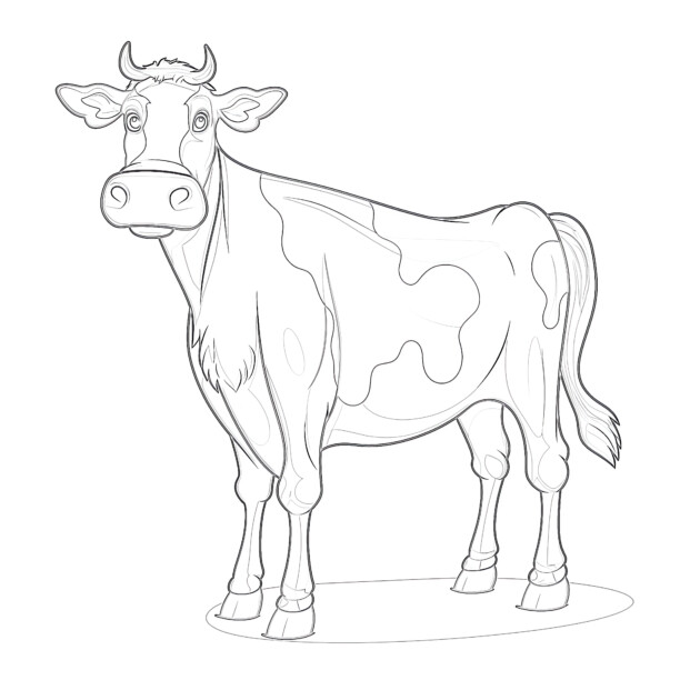 Cow Coloring Page 