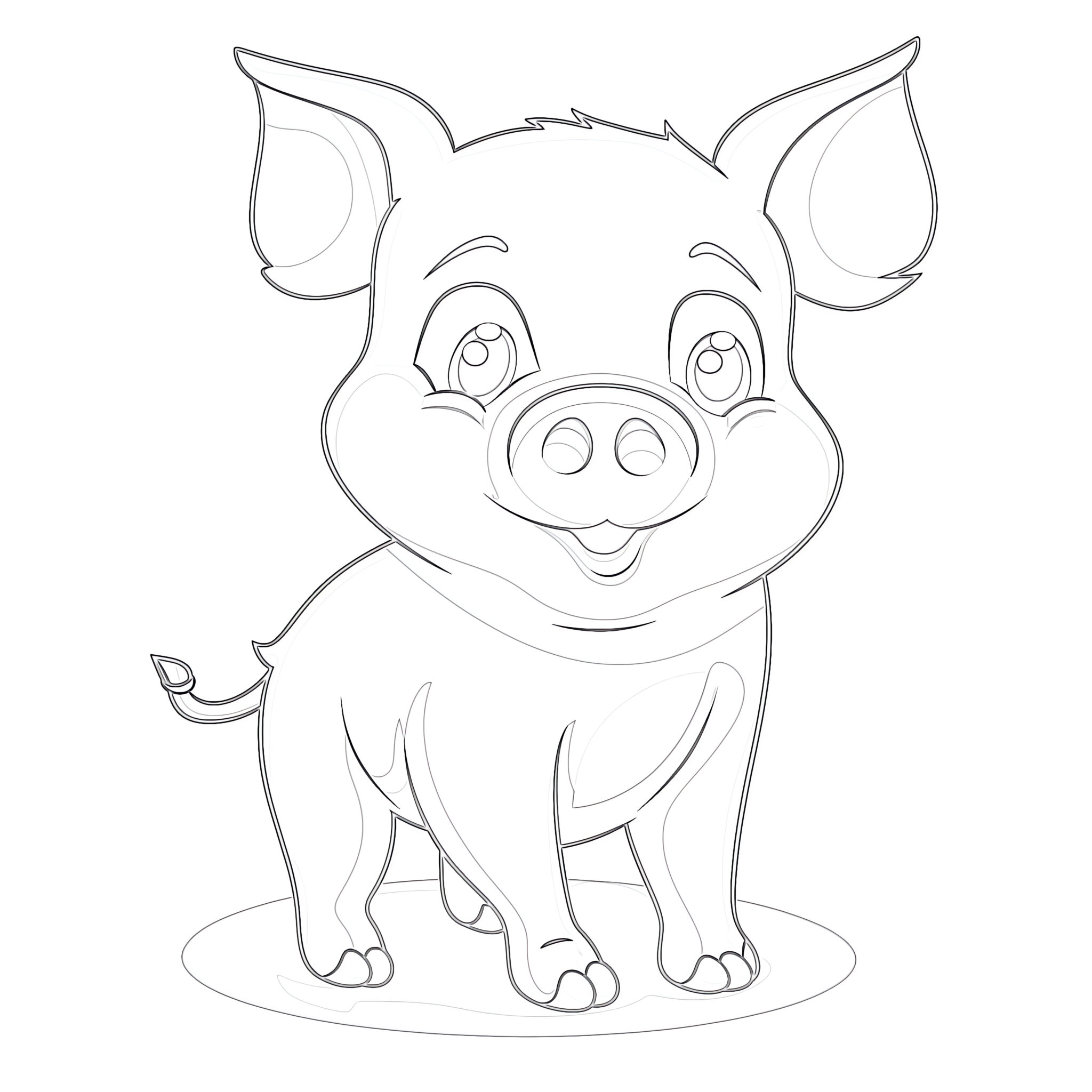 Piglet Coloring Page | Coloring Pages Mimi Panda