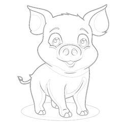 Piglet - Printable Coloring page