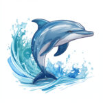 dolphin coloring page 2