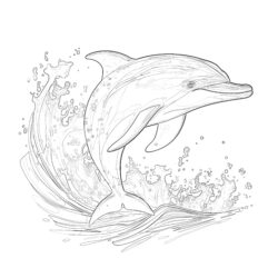 Delfin Ausmalen Seite - Druckbare Ausmalbilder