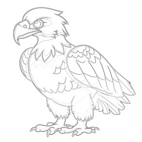 Eagle Coloring Page | Coloring Pages Mimi Panda