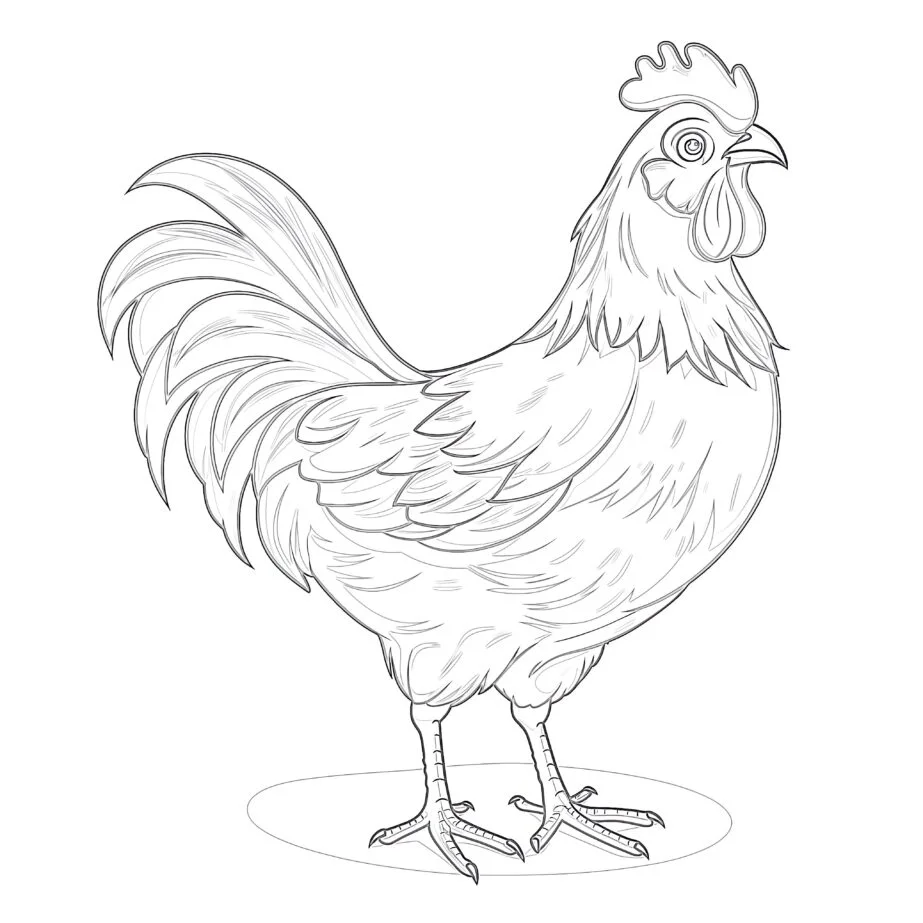 chicken coloring page