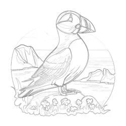 Atlantic Puffin - Printable Coloring page