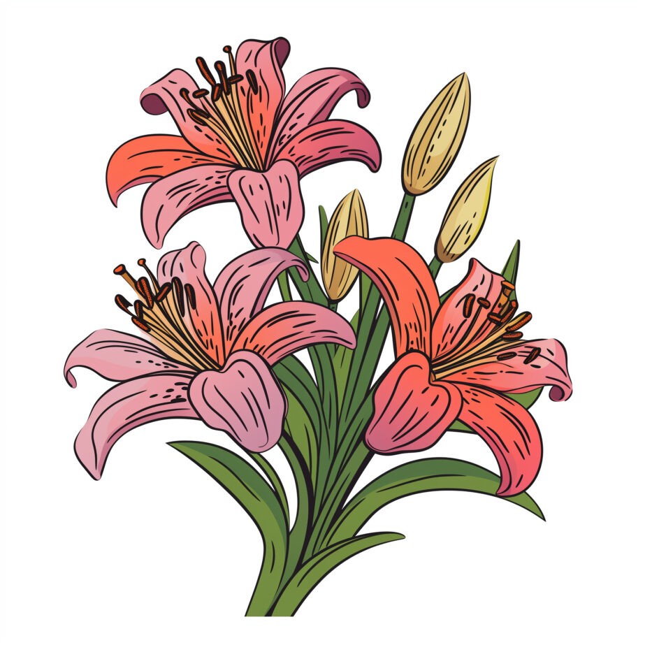 Lily Coloring Page 2Original image