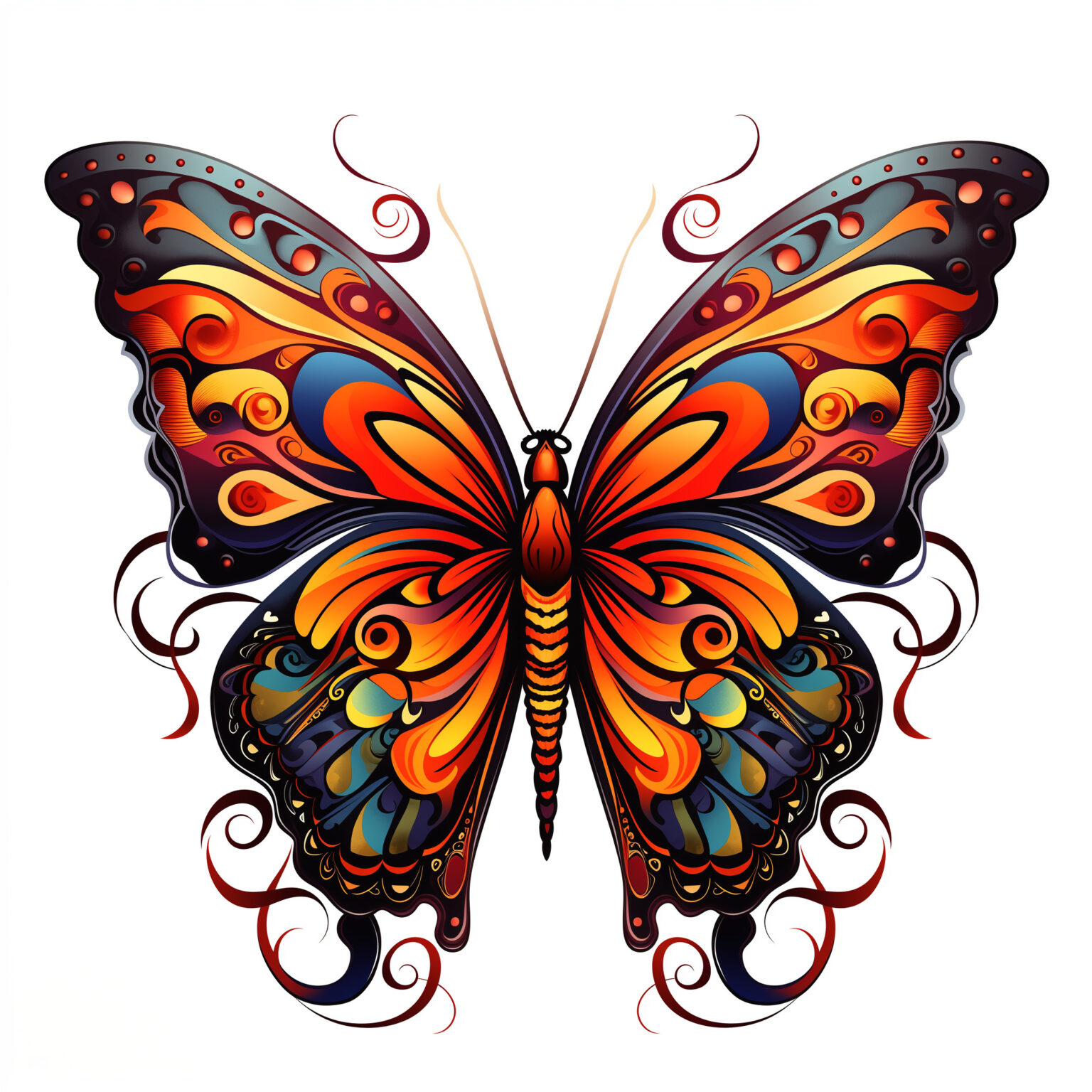 Monarch Butterfly Coloring Page | Coloring Pages Mimi Panda