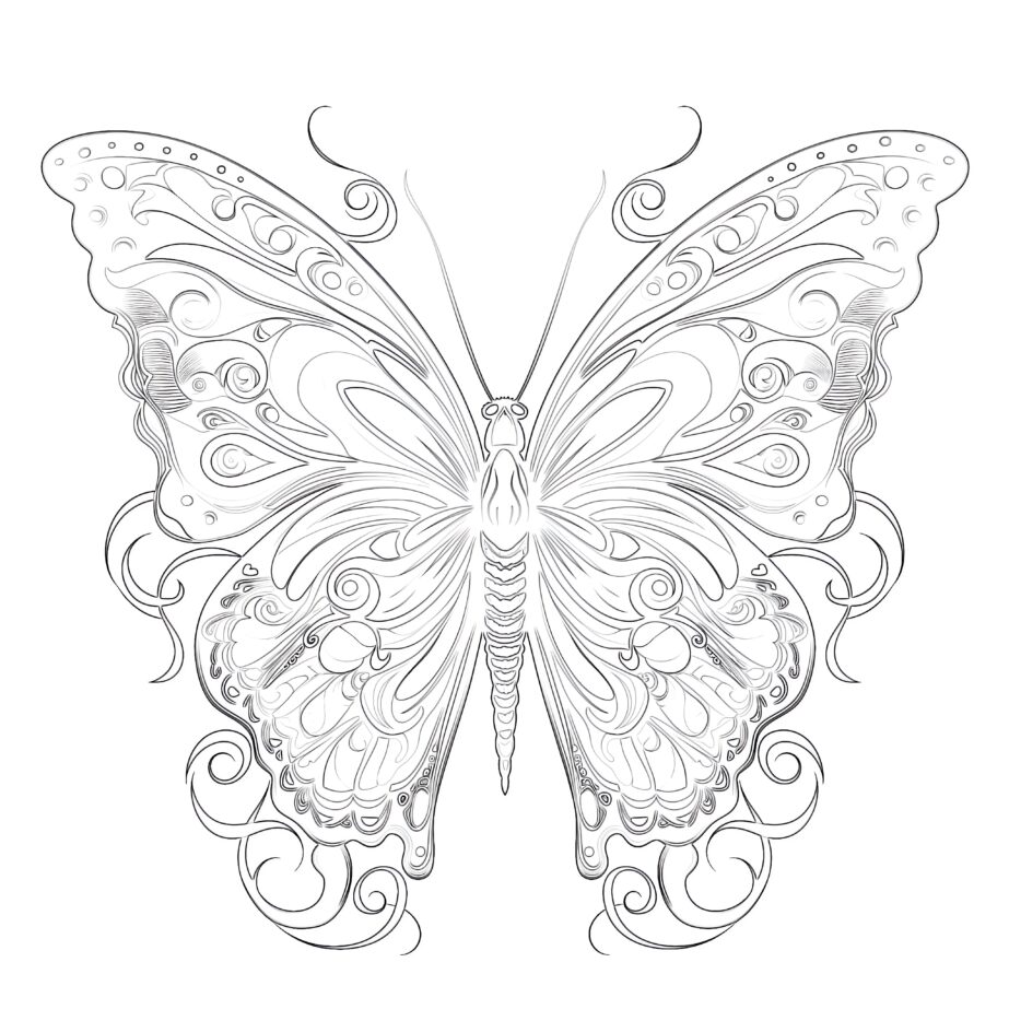 Papillon Monarque Page à Colorier