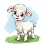 Lamb Coloring Page 2