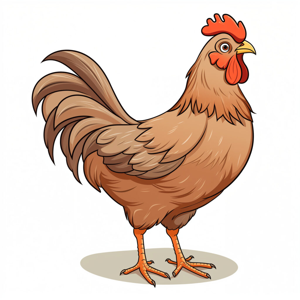 Free Chicken Coloring Page | Coloring Pages Mimi Panda