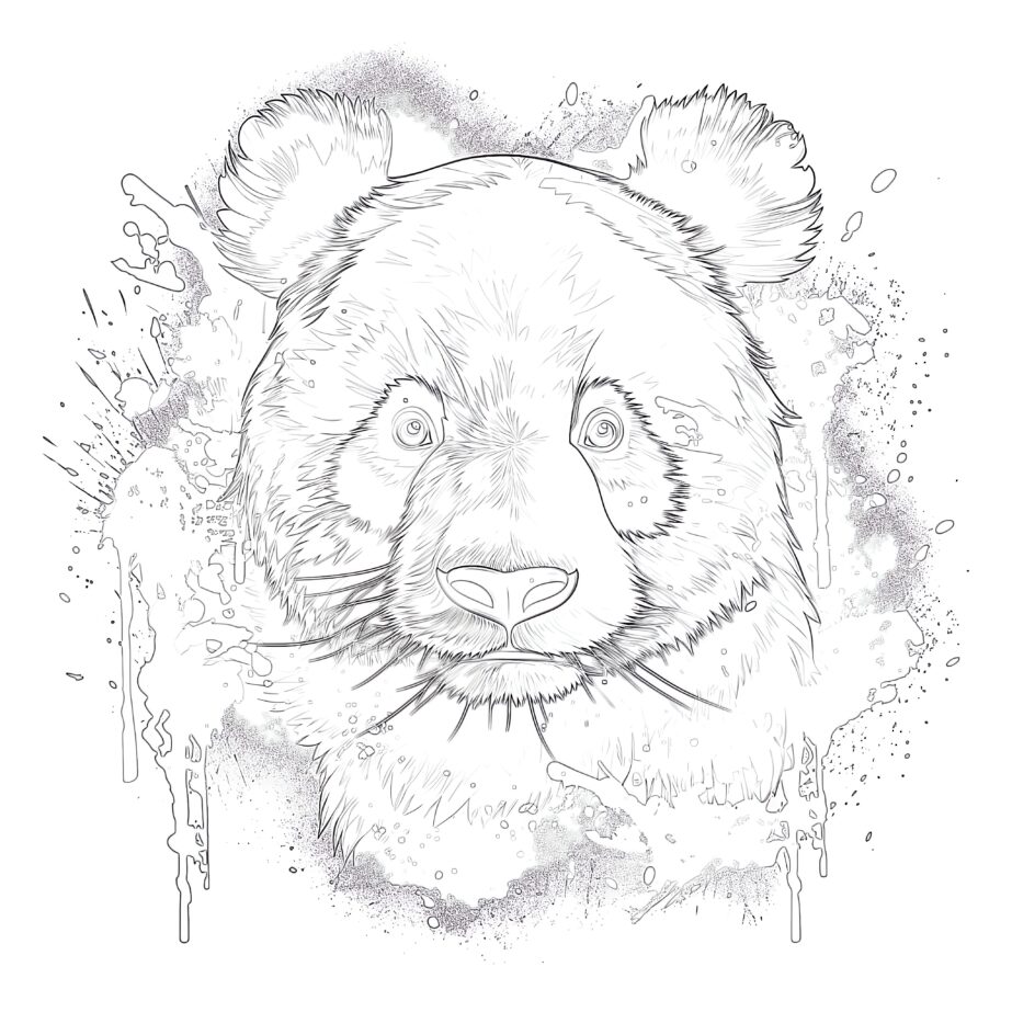 panda coloring page