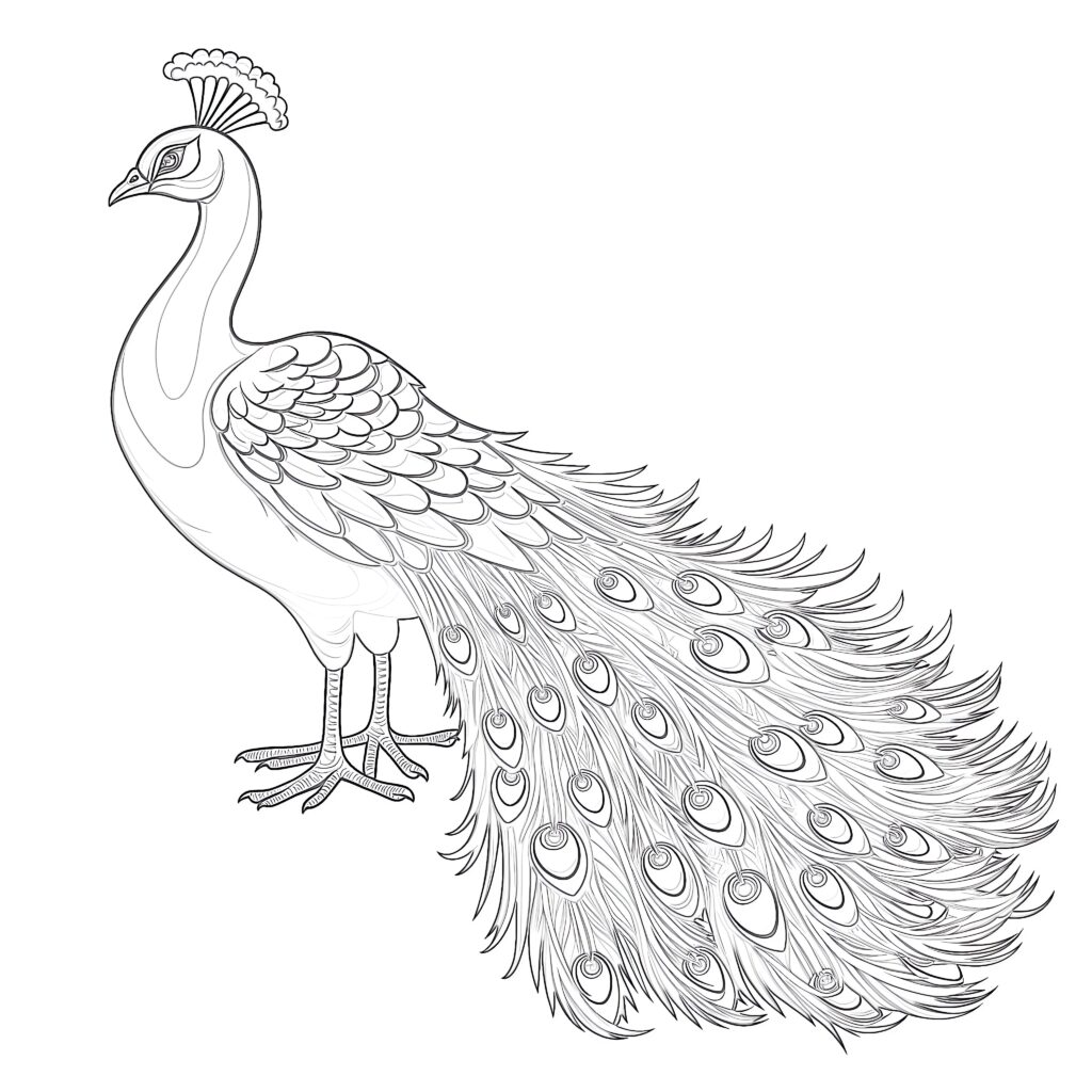 Peacock Coloring Page 