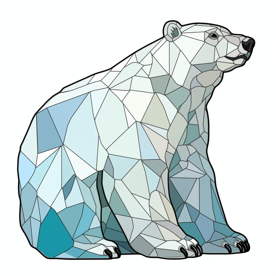 polar bear coloring page 2Original image