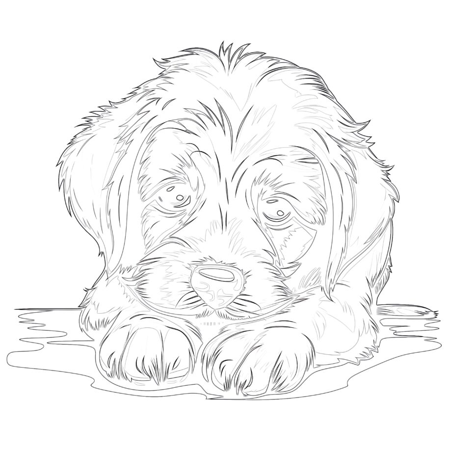 puppy coloring page