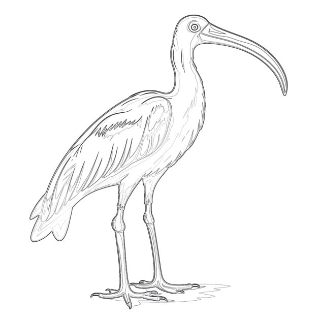 Scarlet Ibis Coloring Page | Coloring Pages Mimi Panda