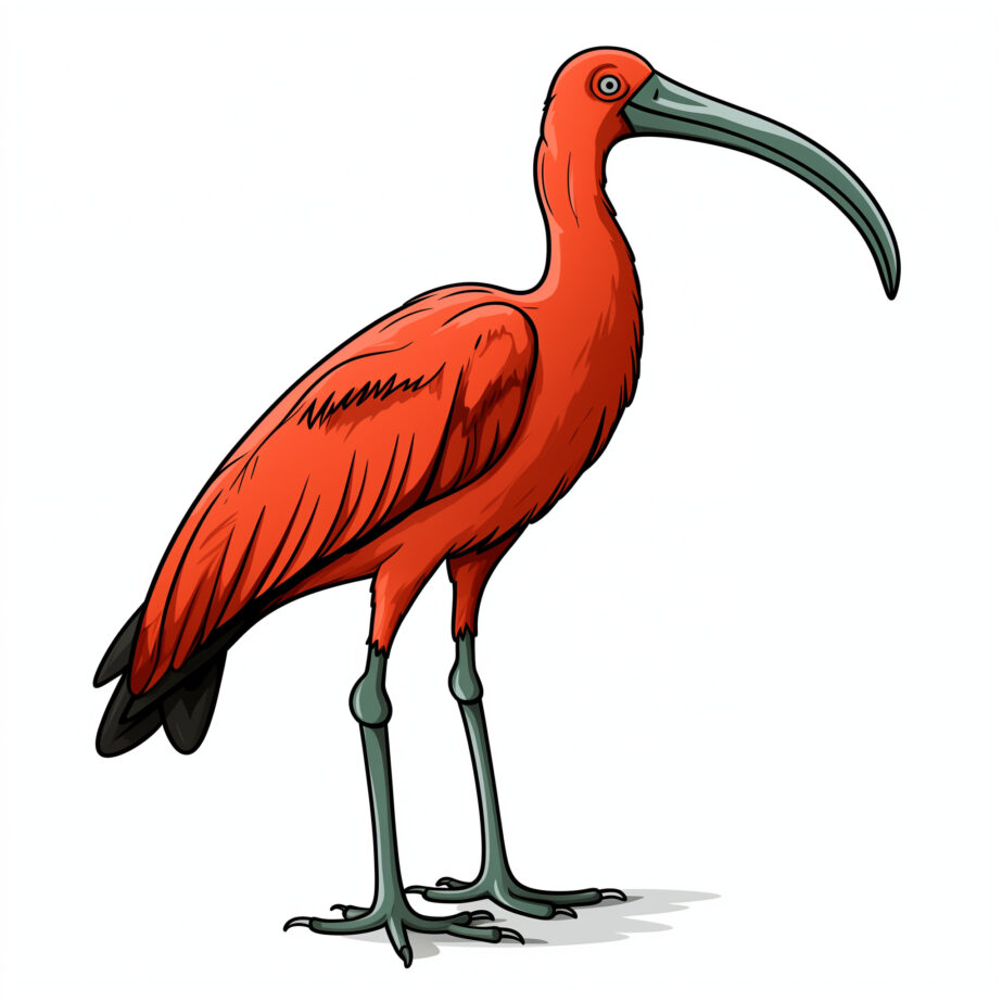 scarlet ibis coloring page 2