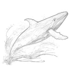 Whale - Printable Coloring page