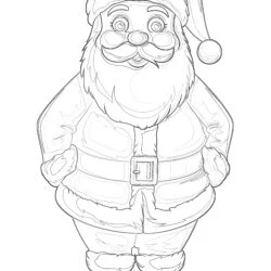 Page De Coloriage Du Père Noël - Page de coloriage imprimable