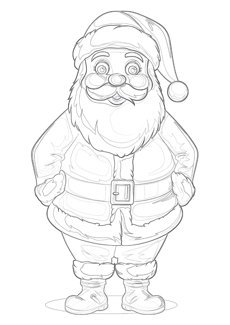 Pere Noel Coloring Sheet 2025 