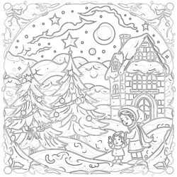 Christmas Eevee Coloring Page - Printable Coloring page