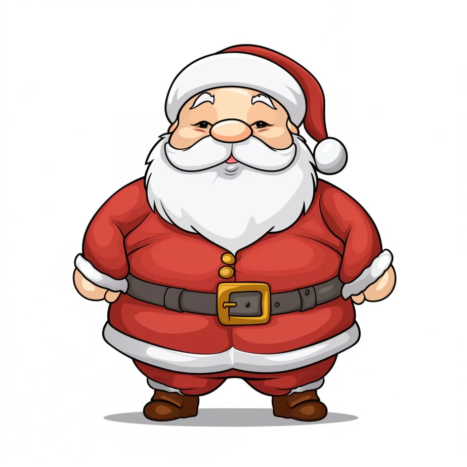 Chubby Santa Coloring Page 2