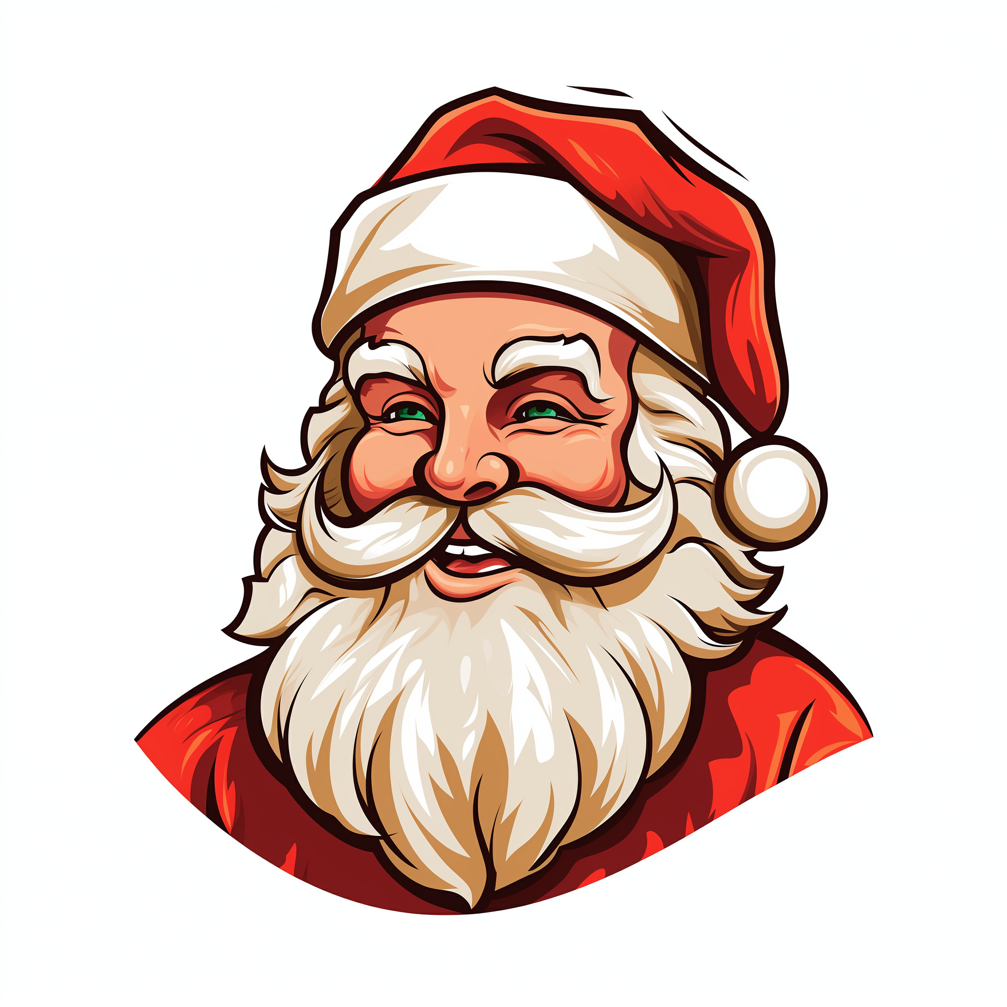 Printable Classic Santa Claus Coloring Page - Mimi Panda