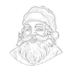 Classic Santa Claus - Printable Coloring page