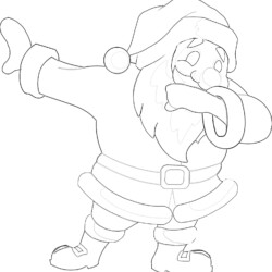 Santa with gifts - Coloring page