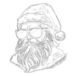 Cool Santa Coloring Page