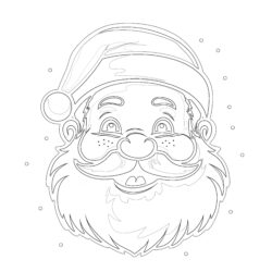 Hi Santa - Printable Coloring page