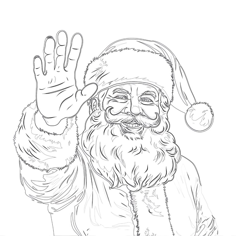 Just say Ho Santa! Coloring Page