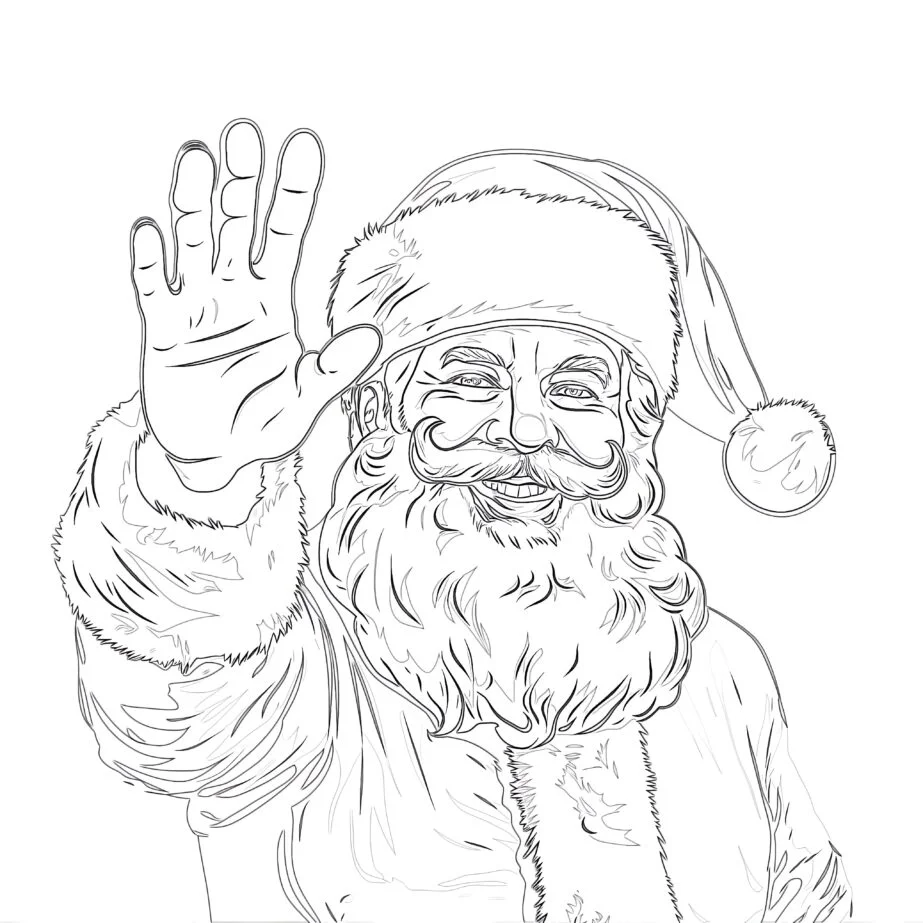 Dites Ho Père Noël Page À Colorier