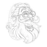 Laughing Santa Claus Coloring Page