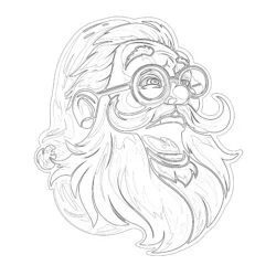Santa Claus – Russian Style - Printable Coloring page