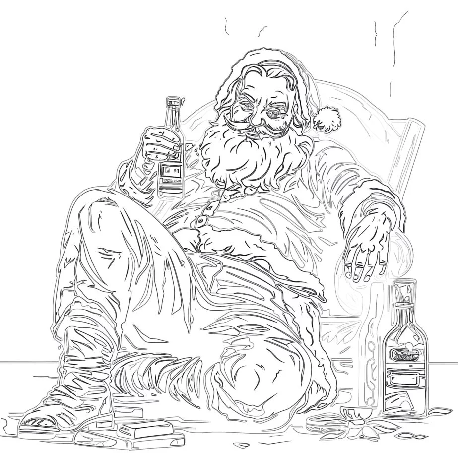 Santa Claus - Russian style Coloring Page