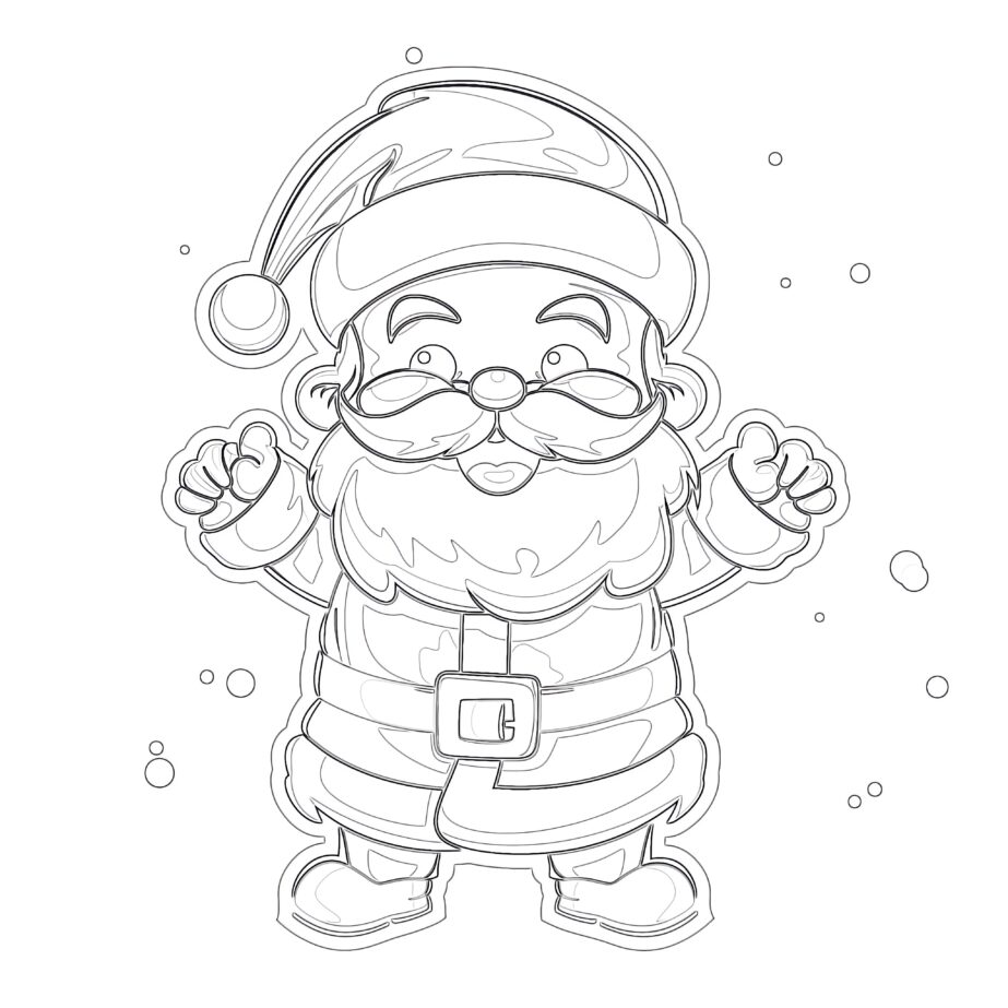 Straight to Happy New Year Coloring Page