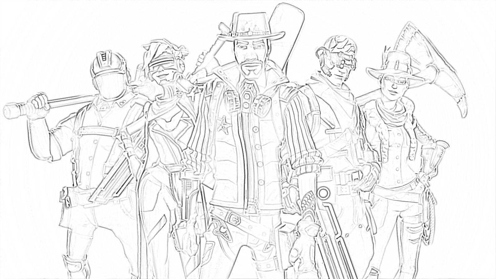 Fortnite Heroes - Coloring page