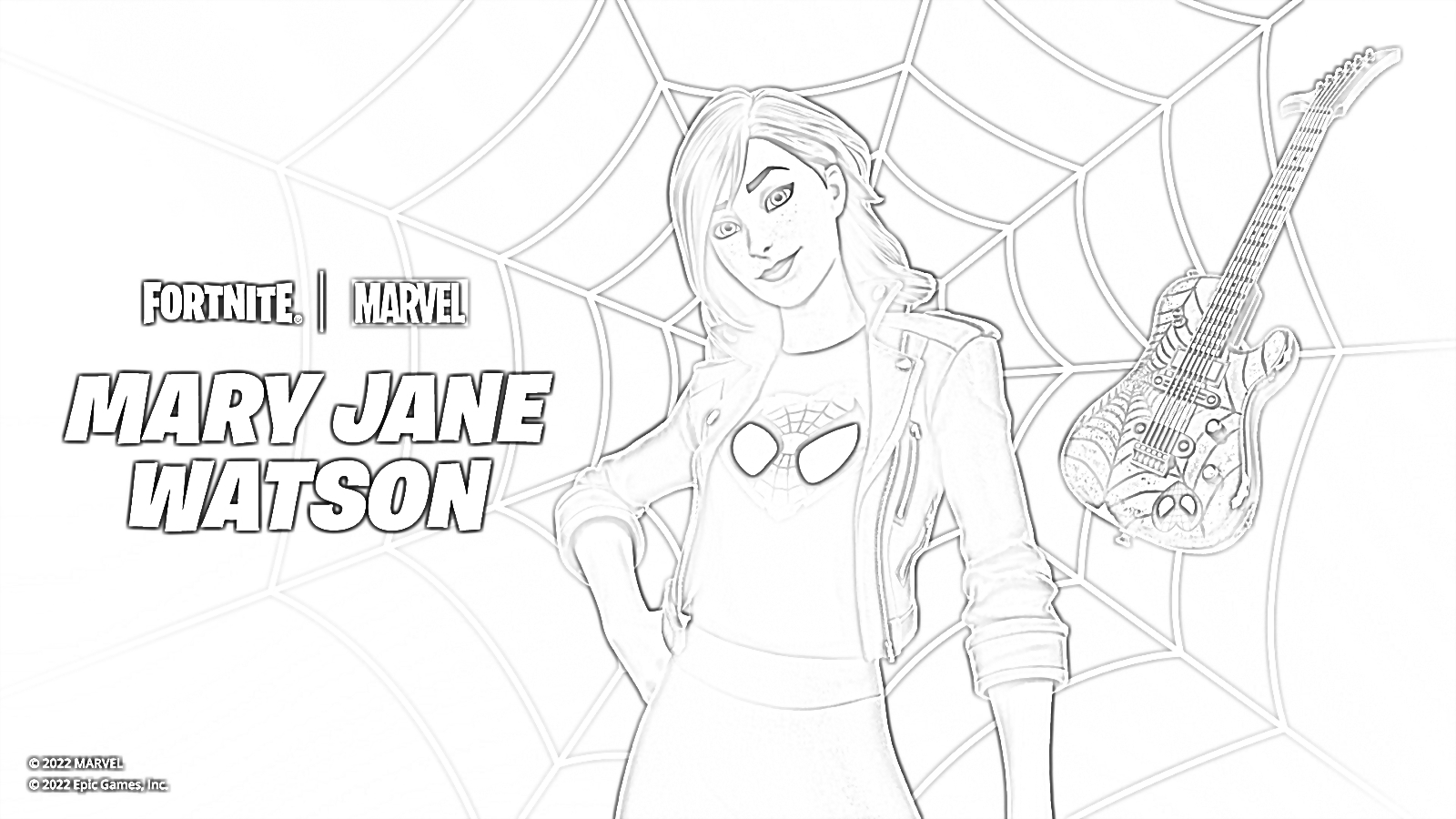 Fortnite Mary Jane Watson - Coloring page