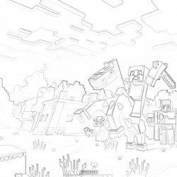 Minecraft Bees - Coloring page