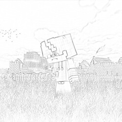 Minecraft Bees - Coloring page