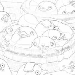 Cute Anime - Printable Coloring page