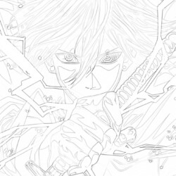 Anime Sasuke Uchiha - Coloring page