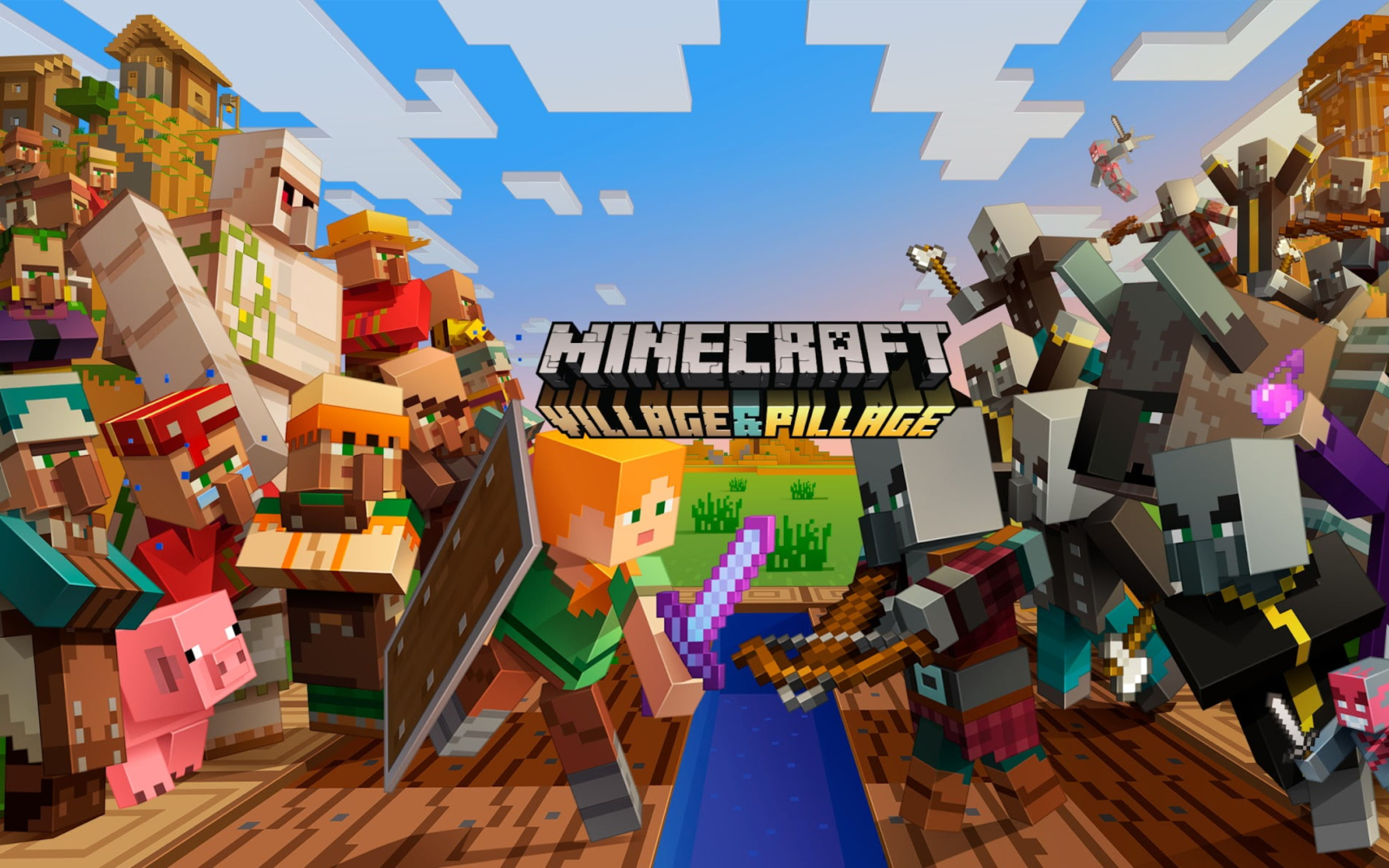 Minecraft Village vs Pillage - Original image