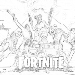 Fortnite Level - Coloring page