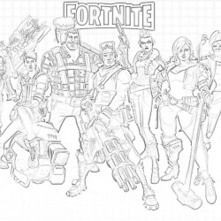 Cute Fortnite - Coloring page