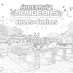 Minecraft Dungeons - Coloring page