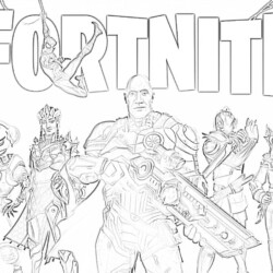 Cute Fortnite - Coloring page