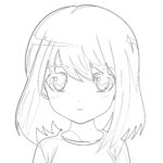 Anime Black Haired Girl Coloring Page